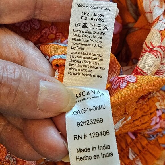 Lascana Floral Print Pants Size 14  Relaxed Soft Boho Pants, Elastic Waist Cuffs - Picture 8 of 11